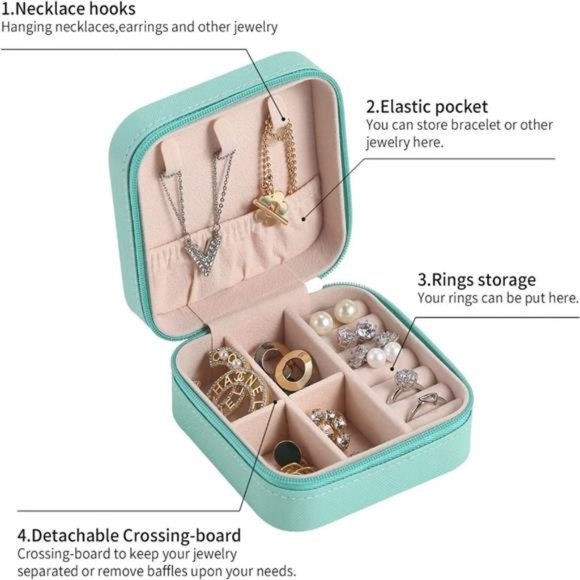 Mini Portable Travel Jewelry Box Small Portable Travel Jewelry Case